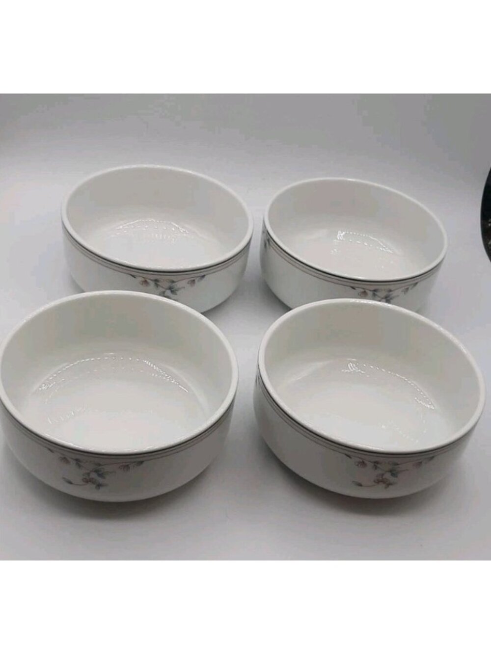 Vintage Princess House HERITAGE BLOSSOM Porcelain Cereal Bowl Set of 4 New